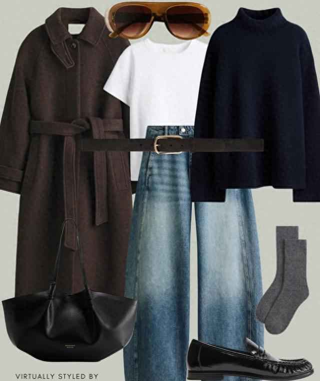 可拆卸羊毛大衣时尚展示