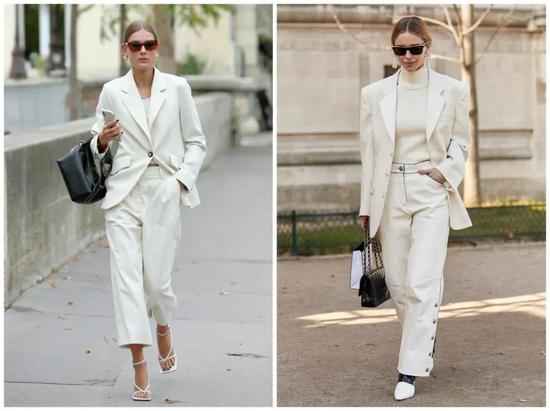 白色西服配裤子全攻略 这样穿真的绝了